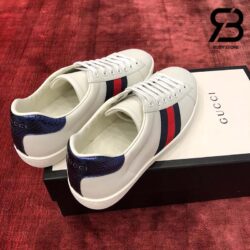 Giày Gucci Ace Leather Sneaker White Blue Siêu Cấp