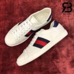 Giày Gucci Ace Leather Sneaker White Blue Siêu Cấp