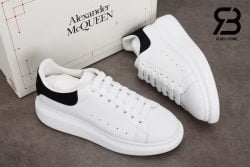 giày alexander mcqueen gót đen nhung siêu cấp like authentic