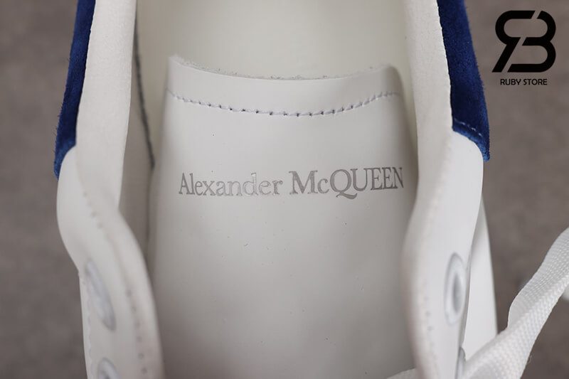 giày alexander mcqueen gót xanh navy nhung siêu cấp like authentic