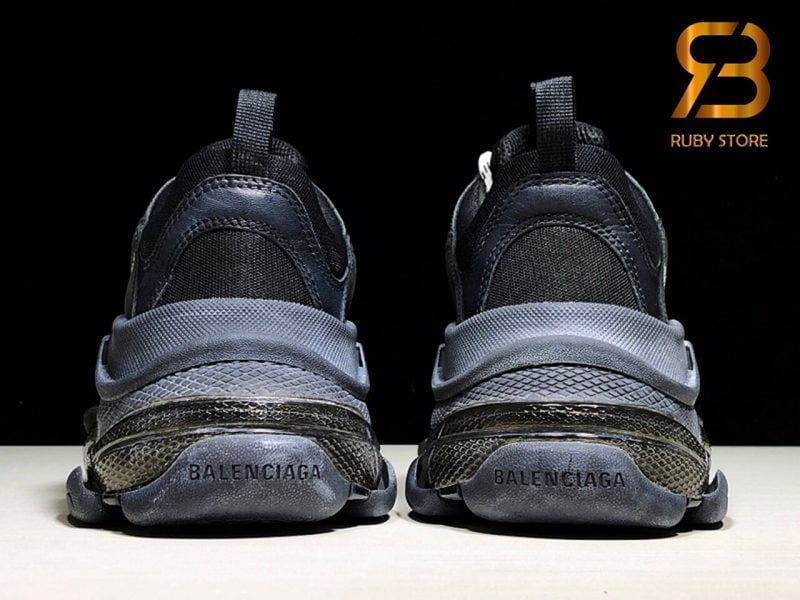 giày balenciaga triple s clear sole black replica 1:1 siêu cấp