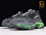 giày balenciaga triple s clear sole đen xanh siêu cấp