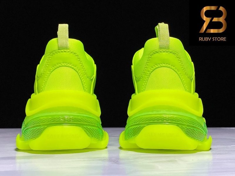 giày balenciaga triple s clear sole fluo yellow siêu cấp