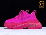 giày balenciaga triple s clear sole hồng siêu cấp