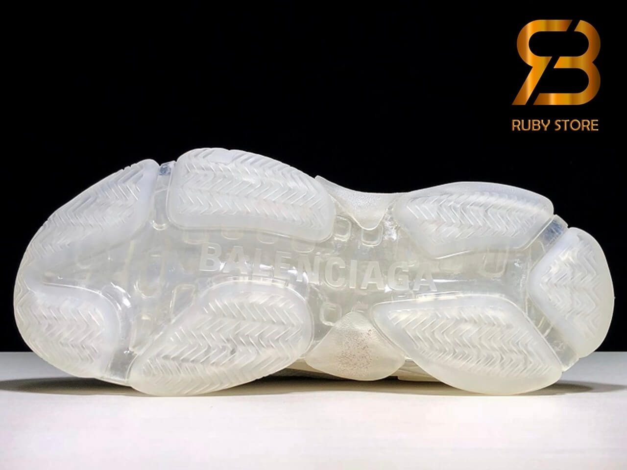 giày balenciaga triple s clear sole white replica 1:1 siêu cấp