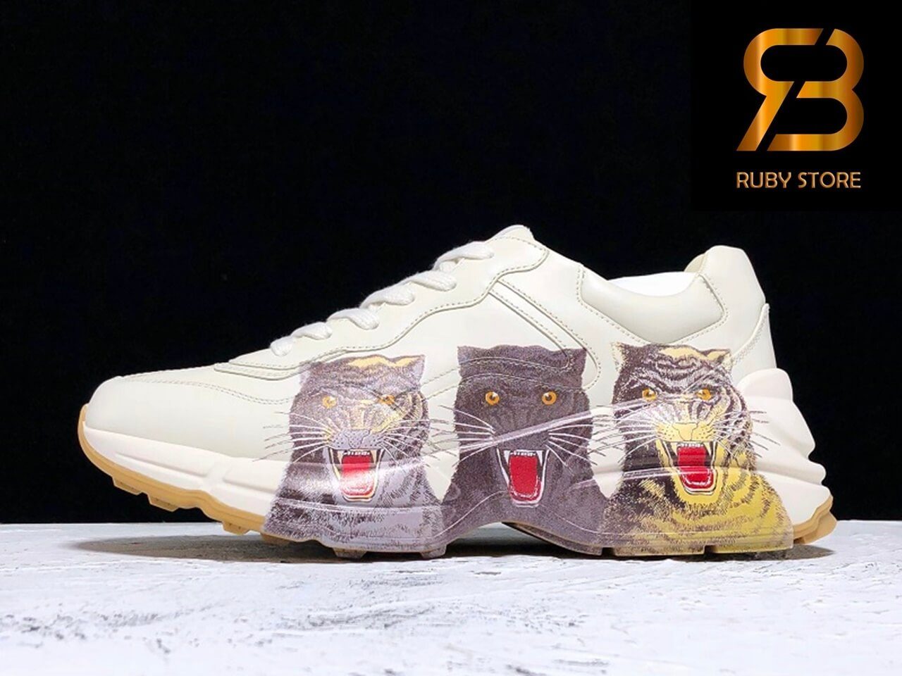 giày gucci rhyton leather sneaker with tigers replica 1:1 siêu cấp ở hồ chí minh