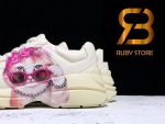 giày gucci rhyton sneaker with mystic cat white pink siêu cấp ở hồ chí minh