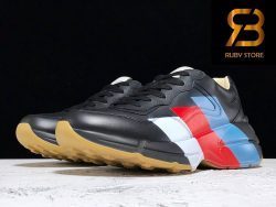 giày gucci rhyton web print leather black sneaker replica 1:1 siêu cấp 99,9%