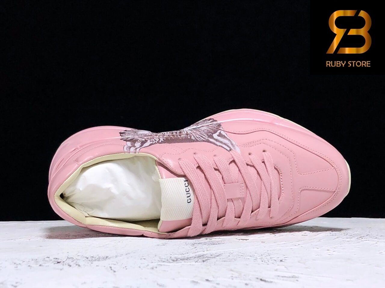 giày gucci rhyton with mystic cat pink siêu cấp ở hcm