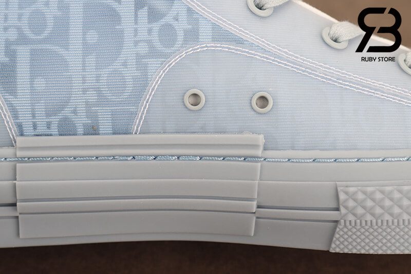 giày dior b23 and daniel arsham high top oblique canvas light blue siêu cấp