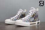 giày dior b23 high top oblique canvas alex foxton motif multicolor siêu cấp