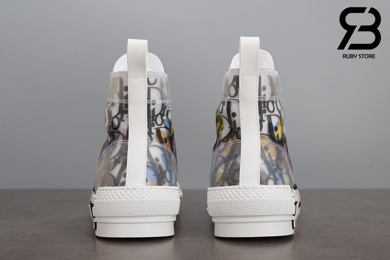 giày dior b23 high top oblique canvas alex foxton motif multicolor siêu cấp
