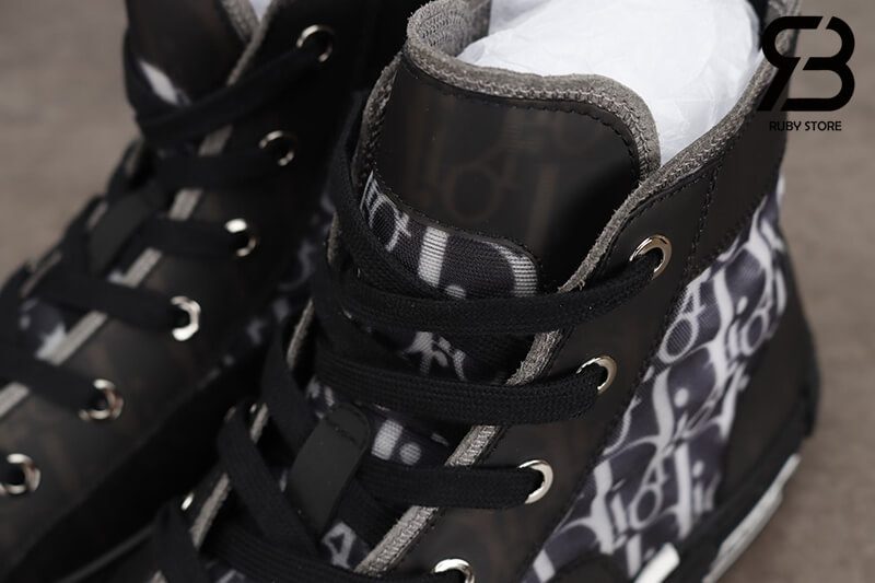 giày dior b23 high top oblique canvas black siêu cấp