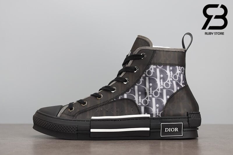 Dior And Shawn B23 High Top Black White Embroidery Mens  3SH118ZCOH169   US