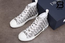 giày dior b23 high top oblique canvas white black siêu cấp
