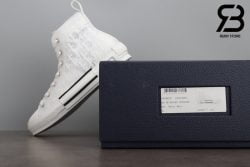 giày dior b23 hight top oblique canvas white siêu cấp