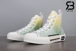 giày dior b23 high top oblique canvas yellow green siêu cấp