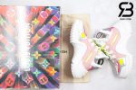 giày lv archlight sneaker pink yellow siêu cấp