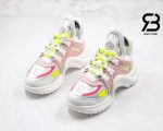 giày lv archlight sneaker pink yellow siêu cấp