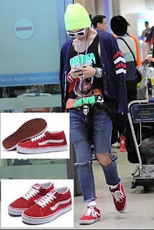 Giày Vans đỏ - đôi giày G-Dragon yêu thích