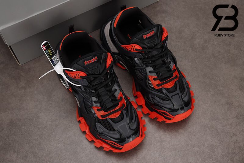 giày balenciaga track 2 black red siêu cấp