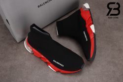 Giày Balenciaga Speed Clear Sole Trắng Đế Đỏ Siêu Cấp