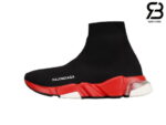 Giày Balenciaga Speed Clear Sole Trắng Đế Đỏ Siêu Cấp