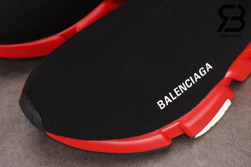 Giày Balenciaga Speed Clear Sole Trắng Đế Đỏ Siêu Cấp