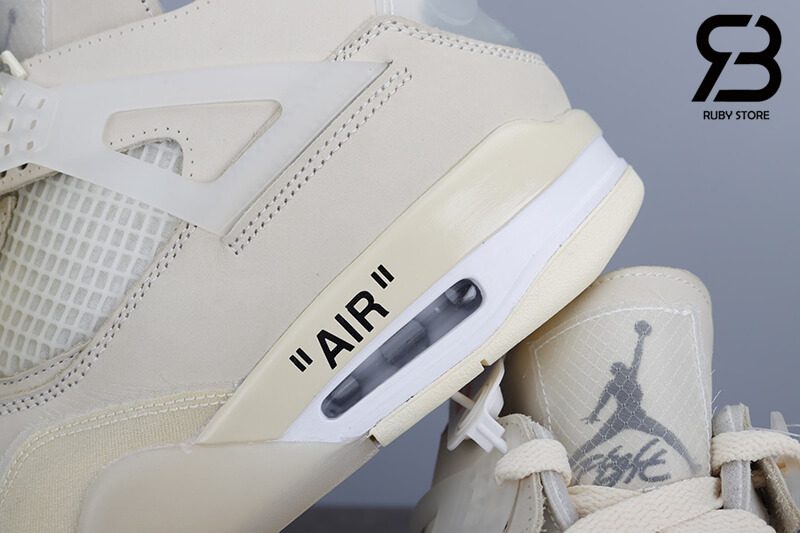 Giày Nike Air Jordan 4 Retro Off-White Sail Siêu Cấp