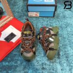 Giày Gucci Flashtrek Sneaker With Crystals In Black Green siêu cấp