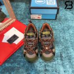 Giày Gucci Flashtrek Sneaker With Crystals In Black Green siêu cấp
