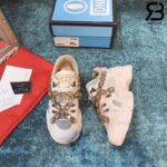 Giày Gucci Flashtrek Sneaker With Crystals In White siêu cấp
