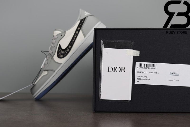 Giày Nike Air Jordan 1 x Dior Low Siêu Cấp Like Authentic 99%