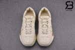 Giày Gucci Rhyton Logo Leather White Best Quality