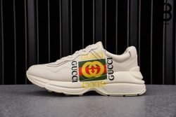 Giày Ivory Leather Rhyton Gucci Square Logo Sneaker Best Quality
