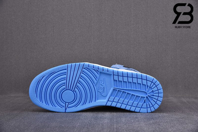 Giày Nike Air Jordan 1 Retro High White University Blue Black Siêu Cấp