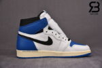 Giày Jordan 1 Retro High OG SP Travis Scott Fragment Military Blue Siêu Cấp
