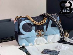Túi Chanel 19 Vải Sợi Xanh Blue Best Quality Like Auth 99%