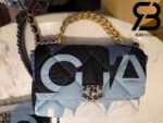 Túi Chanel 19 Vải Sợi Xanh Blue Best Quality Like Auth 99%