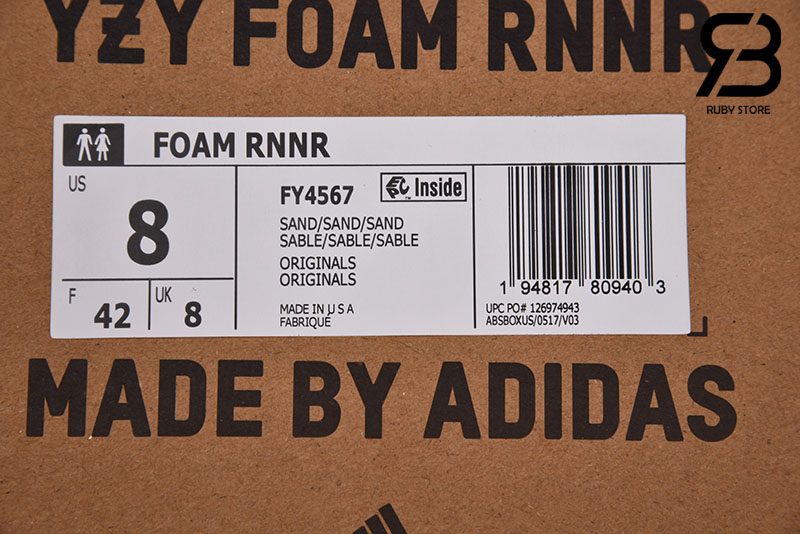 Giày Yeezy Foam RNNR Ararat Vàng Kem Siêu Cấp