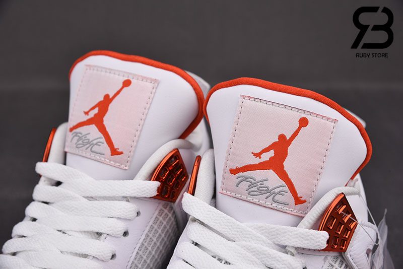 Giày Nike Air Jordan 4 Retro Metallic Orange Siêu Cấp