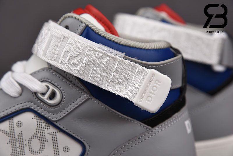 Giày Dior B27 Mid-Top Sneaker Blue, Gray and White Siêu Cấp