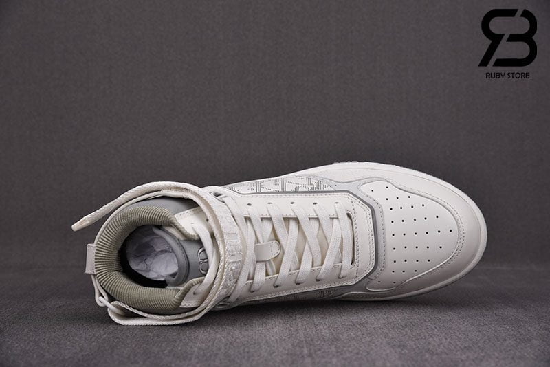 Giày Dior B27 Mid-Top Sneaker White and Grey Siêu Cấp