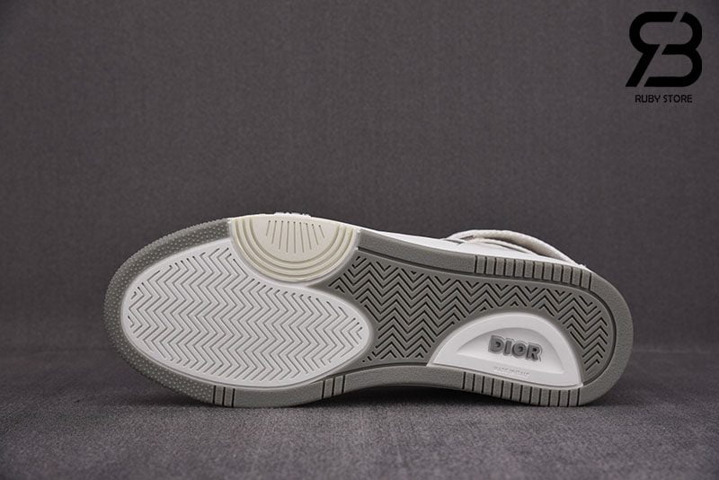 Giày Dior B27 Mid-Top Sneaker White and Grey Siêu Cấp