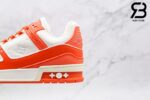 Giày Louis Vuitton Trainer Orange Siêu Cấp