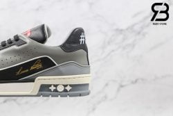 Giày Louis Vuitton Trainer Sneaker Low Black Grey Siêu Cấp