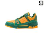 Giày Louis Vuitton Trainer Green Orange Siêu Cấp