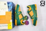 Giày Louis Vuitton Trainer Green Orange Siêu Cấp