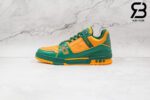 Giày Louis Vuitton Trainer Green Orange Siêu Cấp