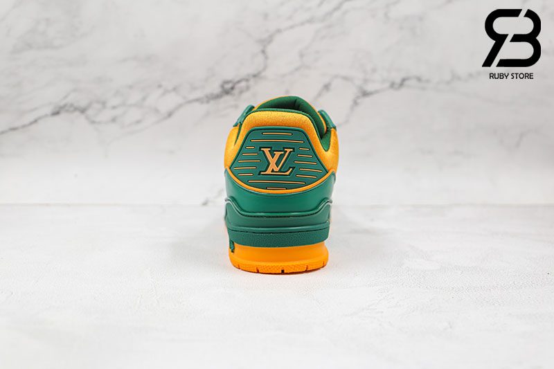 Giày Louis Vuitton Trainer Green Orange Siêu Cấp